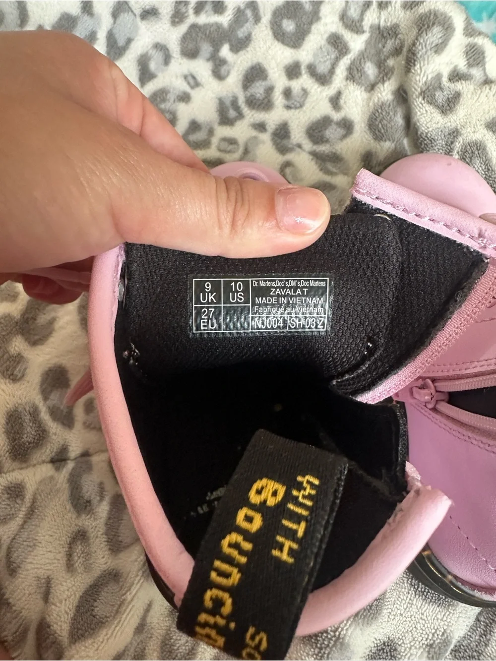 Dr. Martens Pink Leather Ankle Boots